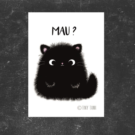 Katzensticker 1 Stück Kater Moo Aufkleber Mau Ich Hab Dich Lieb Kawaii Schwarze Katze