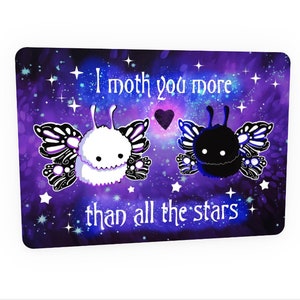 Carte de Saint-Valentin Moth, carte postale, carte de vœux avec Miffy et Moffi, veloutée, gothique