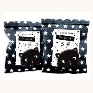Borsa a sorpresa kawaii di Kater Moo, dolce borsa a sorpresa con cartoline, adesivi, bottoni o magneti, gatto