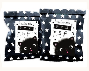 Kawaii surprise bag from Kater Moo, sweet surprise bag with postcards, stickers, buttons or magnets, cat