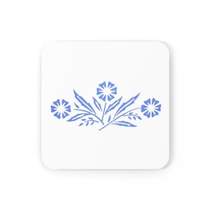 Corningware Blue Cornflower Cork Back Coaster
