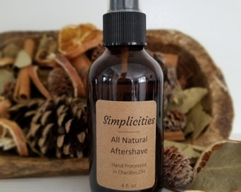 4 fl oz All Natural Aftershave Handmade