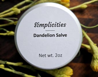 All Natural Dandelion Salve 2oz Tin