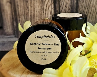 Organic Tallow and Zinc Sunscreen 2oz