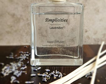 5oz Lavender Nontoxic Reed Diffuser with Natural Rattan Reeds