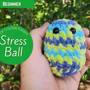 Squishimo Stress Ball Buddy, Amigurumi Crochet Pattern