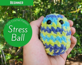 Squishimo Stress Ball Buddy, Amigurumi Crochet Pattern