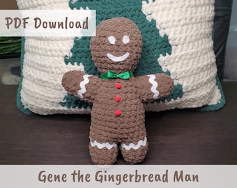 Gene the Gingerbread Man Crochet Pattern - PDF DOWNLOAD