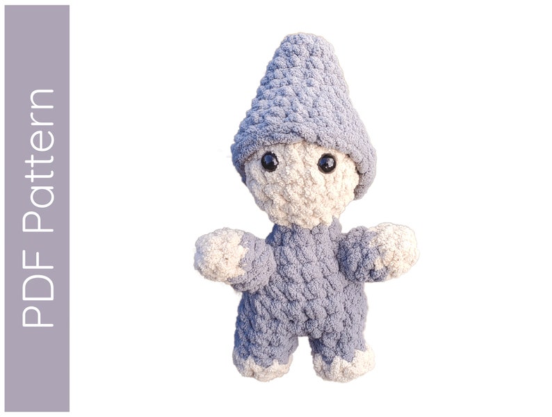 Gnome Amigurumi Crochet Pattern PDF Plushie Tutorial Advanced Beginner image 1