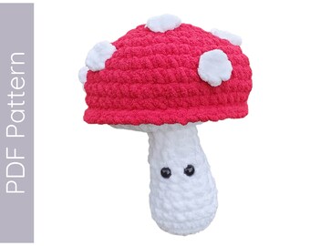 Mushroom Toadstool Amigurumi Crochet Pattern PDF Plushie Tutorial Advanced Beginner