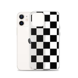 Black and Clear Checkered iPhone Case