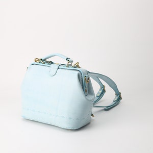Borsa da dottore a 3 vie - Zaino in pelle Borsa da donna in pelle di vacchetta Borsa a tracolla Borsa da dottore in pelle italiana Borsa con manico superiore - Taglia grande