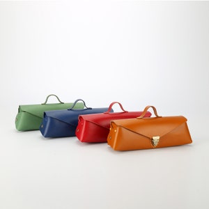 Grande promozione Astuccio portapenne in pelle fatto a mano, astuccio portapenne con patta, astuccio portapenne