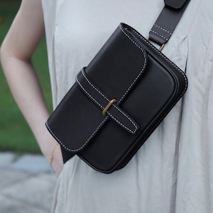 Unisex Sling Leather Bag, Leather Bag, Sling Bag, Vintage Bag,  Casual, Backpack, Crossbody Bag