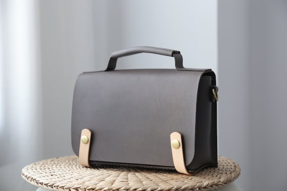 Leather Satchel for Men Mens Mini Messenger Bag Rectangular Leather Crossbody Bag Top Handle Shoulder Bag Etsy Ireland