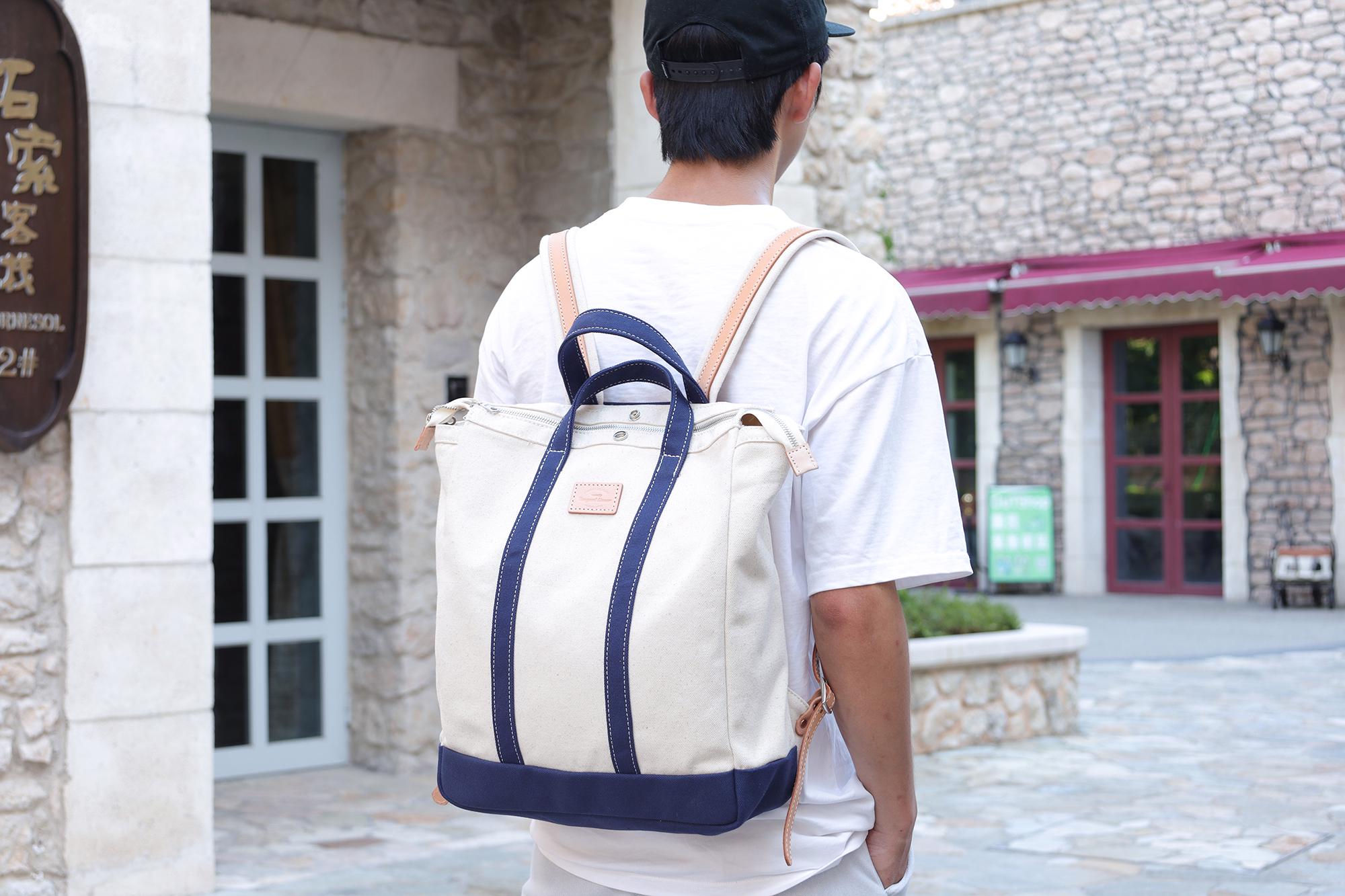 Checked Canvas Convertible Women’s Backpack Tote in White The 10 Best Convertible Backpack Totes of 2026, Tested and  main image 4