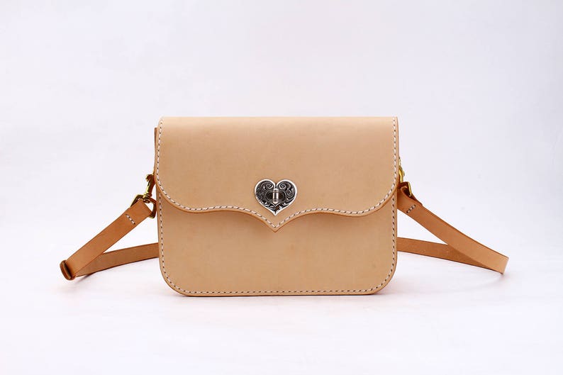 Women's Cowhide Leather Classic Square Saddle Handbag Handmade Adjustable Cross Body Shoulder Bag image 2