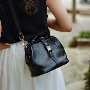 Sac de médecin en cuir souple - Sac de style médecin, sac à main en cuir, sac à bandoulière, sac en cuir monogrammé, porter tous les jours grand