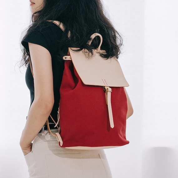 Canvas Leather Flap Over Women display picture 3