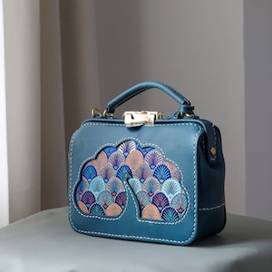 Peacock-Dulles Doktortasche-Rindsleder Geldbeutel, Lederhandtasche, Frauen Crossbody-Tasche, Top Griff Mini Tasche, Lange Riemen Geldbörse