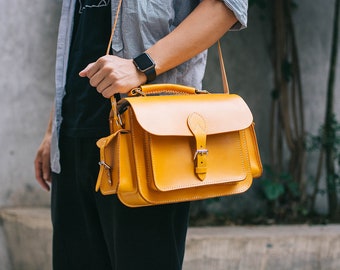 Handmade Leather DSLR Camera Bag with Padded Insert,Large Leather Camera Bag, DSLR Leather Shoulder Bag