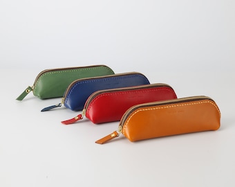 Big promotion Handmade Leather Pen case,Zipper Pencil Case, Pen Pouch,Pencil pouch,Pencil Holder, Leather Case
