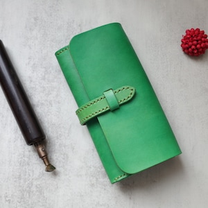 Portefeuille en cuir pour femme Pochette Portefeuille Long Portefeuille, Portefeuille grande capacité