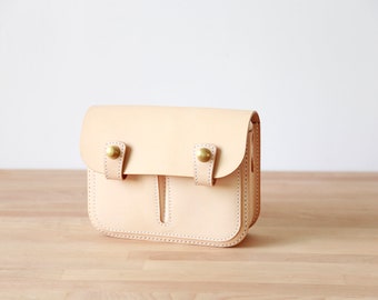 Leather Small Business Handbag Handmade Shoulder Bag