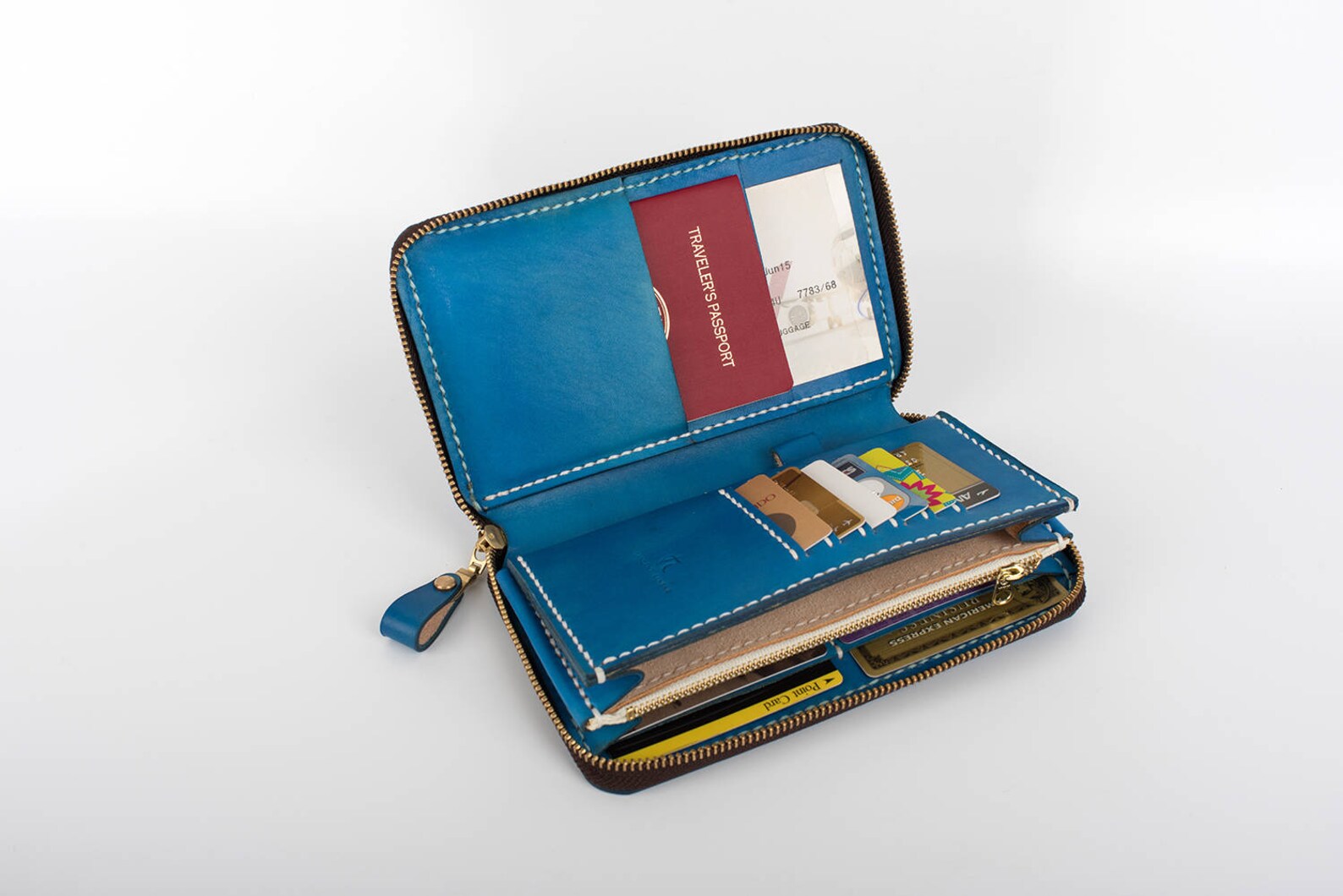 Men's Travel Walletpassport Organizer Man Clutch Wallet Etsy