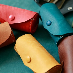 Large Size Leather Keys Holder Roll, Leather Key Case, Cute Keys Organizer, Good Gift Mom, Leather Key Pouch, Every Day Carry, Car Keyring