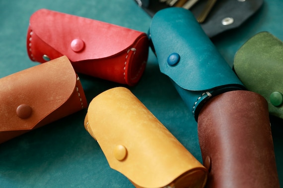 Handmade Leather Key Roll: Japanese Style Key Organizer