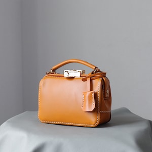 Custom Dulles Doktortasche-Damen Rindsleder Handtasche Handgefertigte Schultertasche