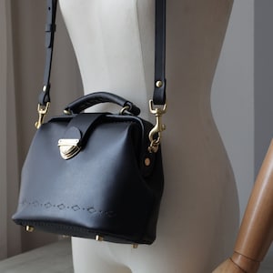 Doktortasche-Damen Rindsleder Handtasche Handgefertigte Umhängetasche Italienische Leder Arzttaschen Top Griff Tasche-Kleine Größe