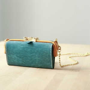 Dulles Wallet-Handmade Genuine Leather Shoulder Wallet ,Large Capacity Phone pouch ,Card Case