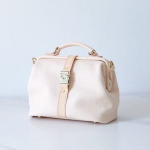 Sac de médecin en cuir souple - Sac de style médecin, sac à main en cuir, sac à bandoulière, sac en cuir monogrammé, porter tous les jours grand