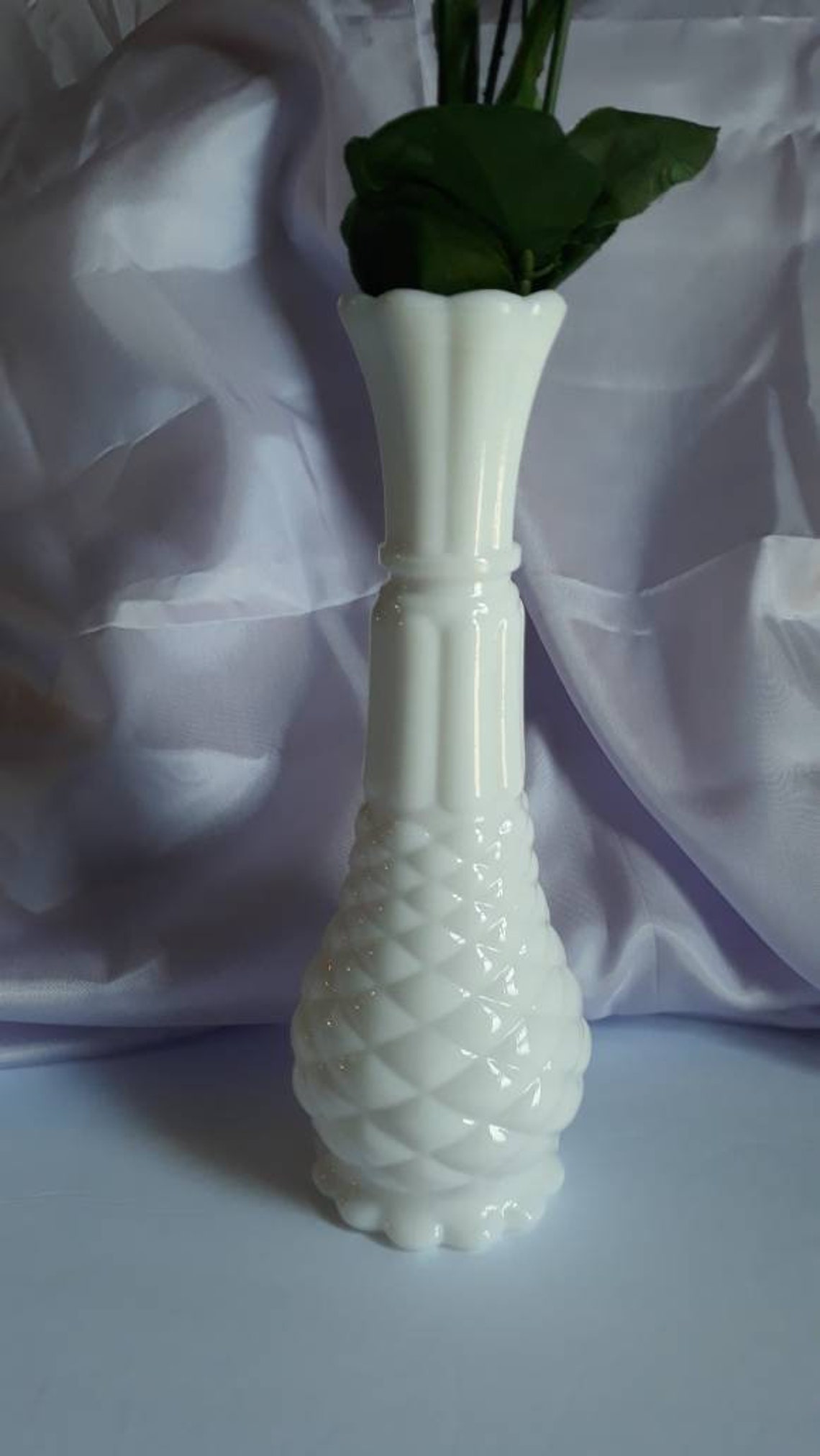 Charming Pineapple Milk Glass Vase is Perfect Vintage Etsy