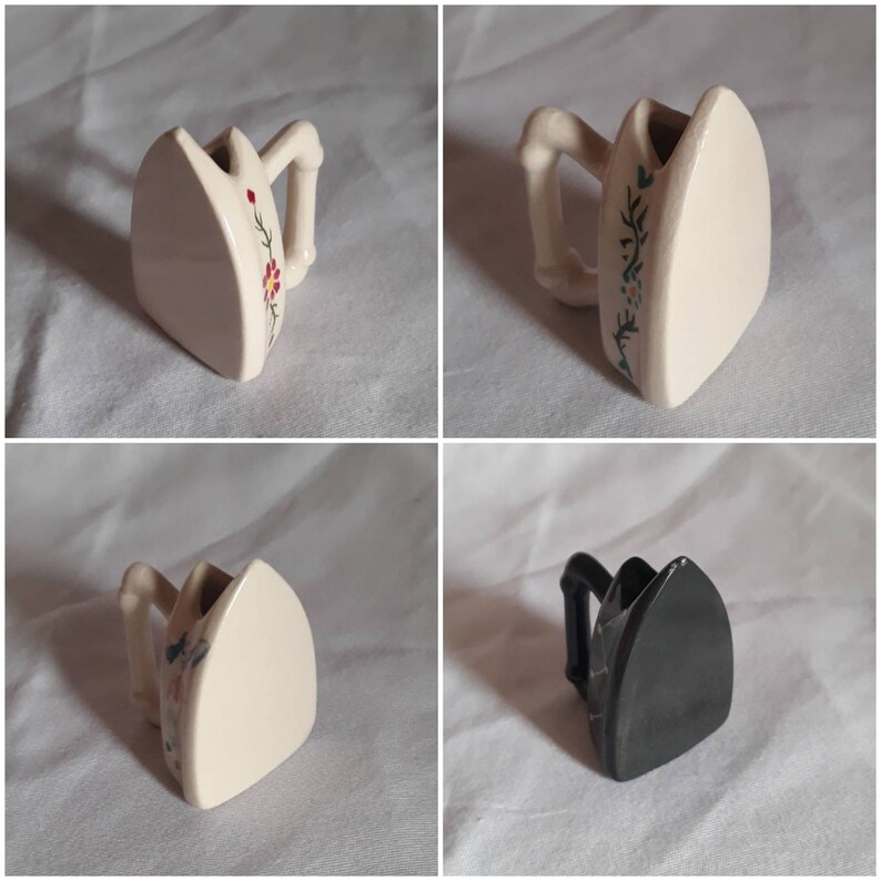 Vintage Ceramic Clothes Iron Toothpick Holder Choice of 4 Etsy