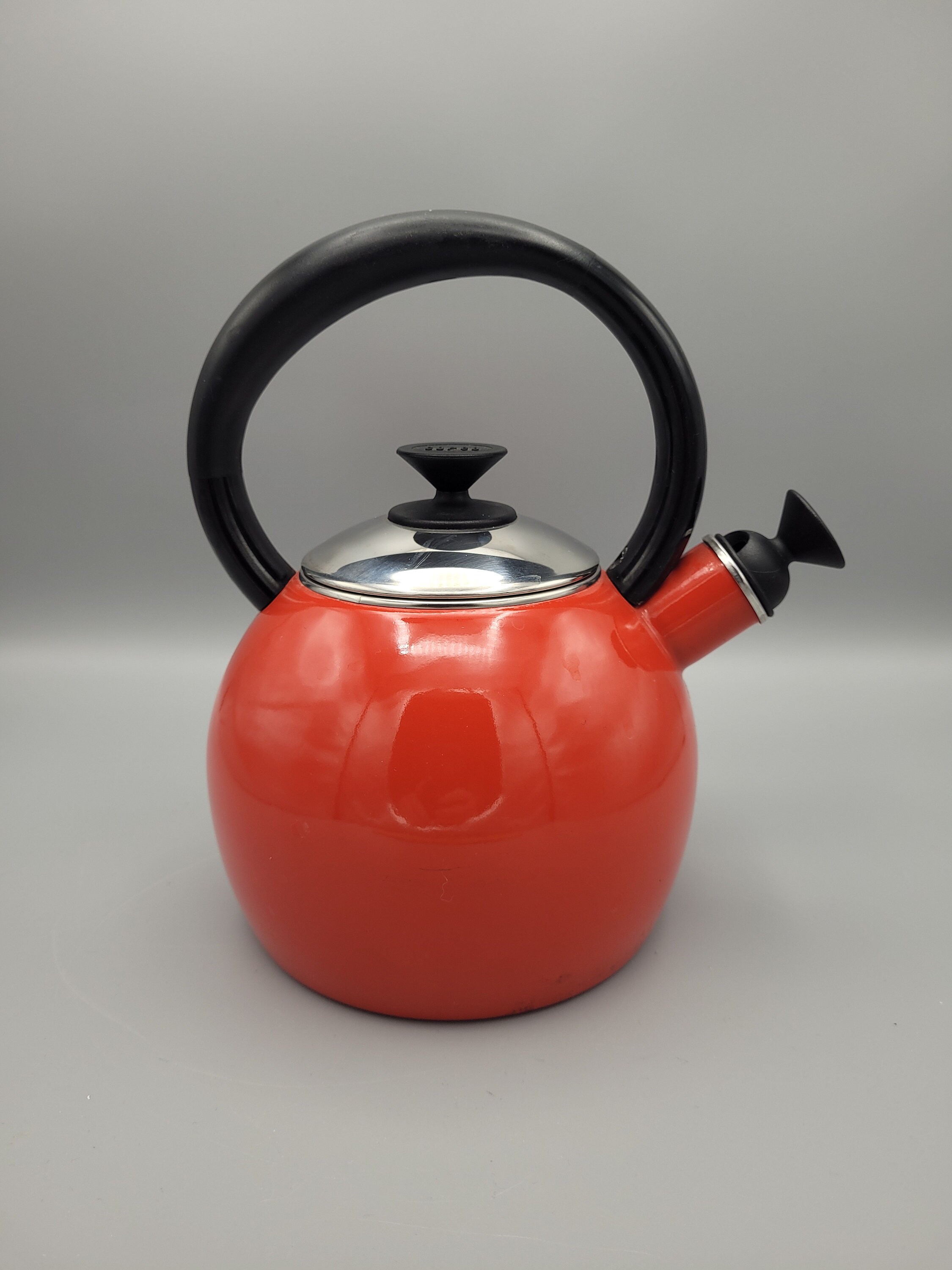 Copco Bellini Enamel on Steel 2 Quart Red Tea Kettle 