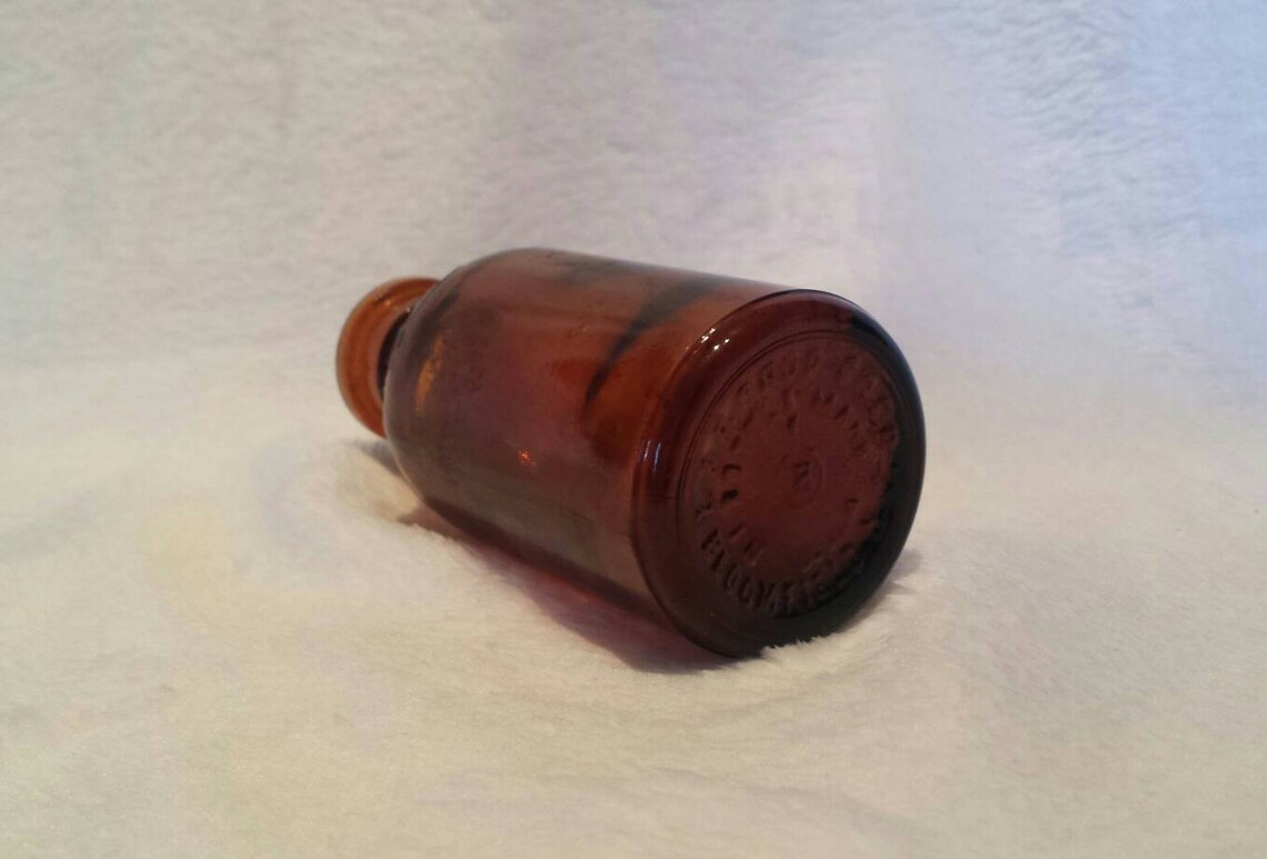 Vintage 1920s Lysol Bottle in Brown Glass Raised Lettering Etsy