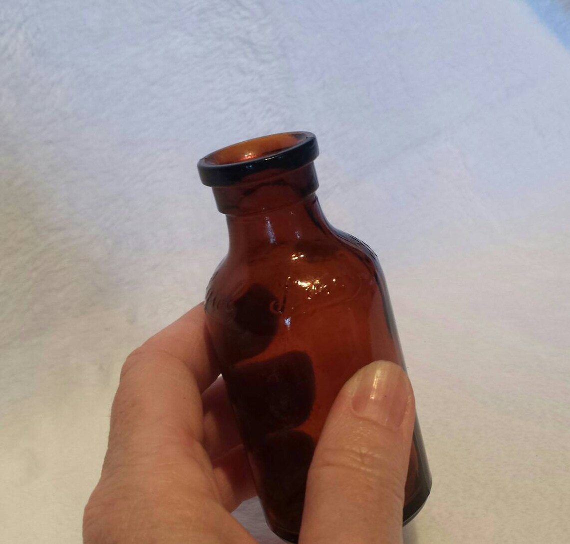 Vintage 1920s Lysol Bottle in Brown Glass Raised Lettering Etsy