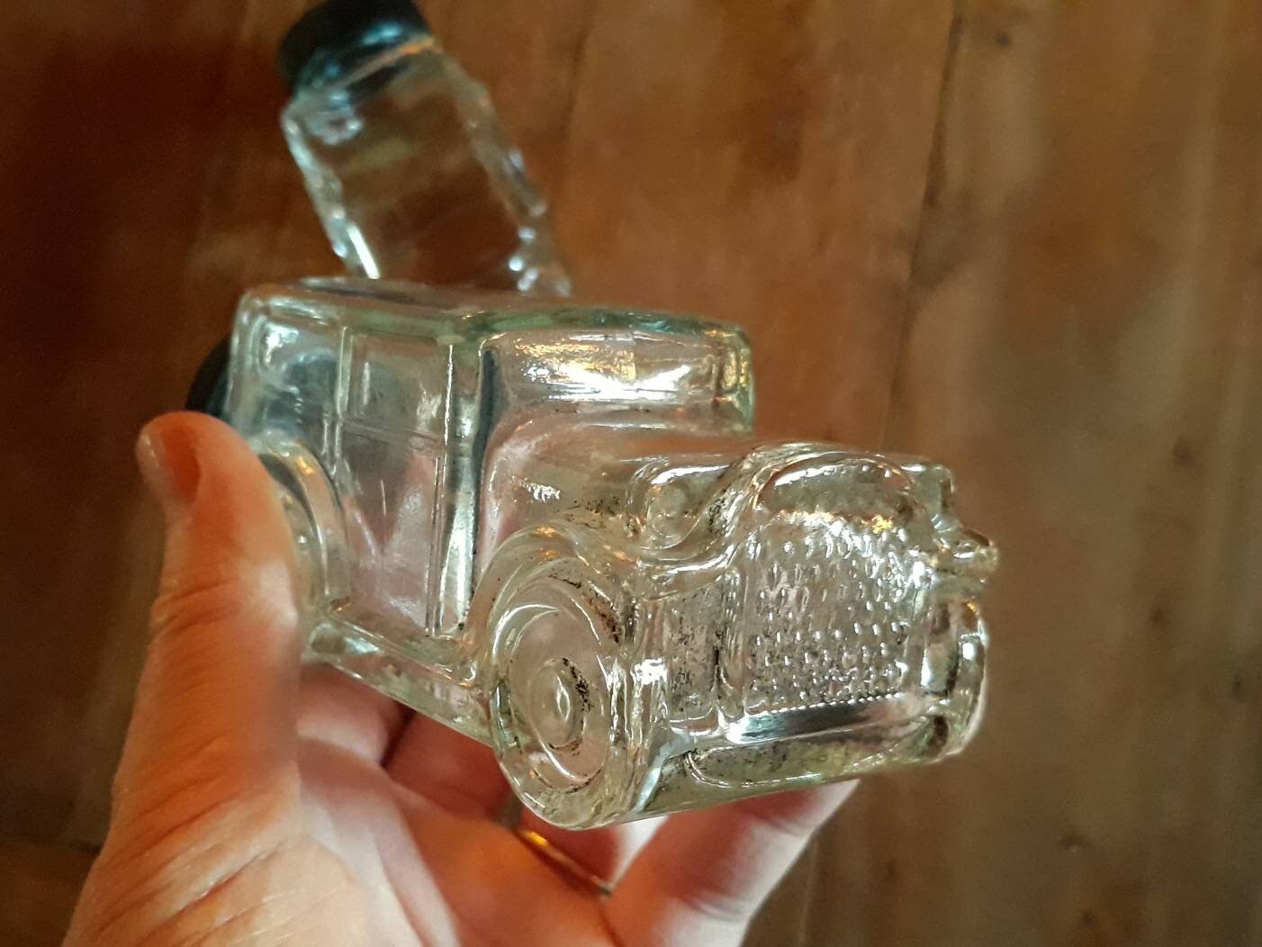 Antique Glass Car Candy Containers With Lids Set of 2 Classic Etsy