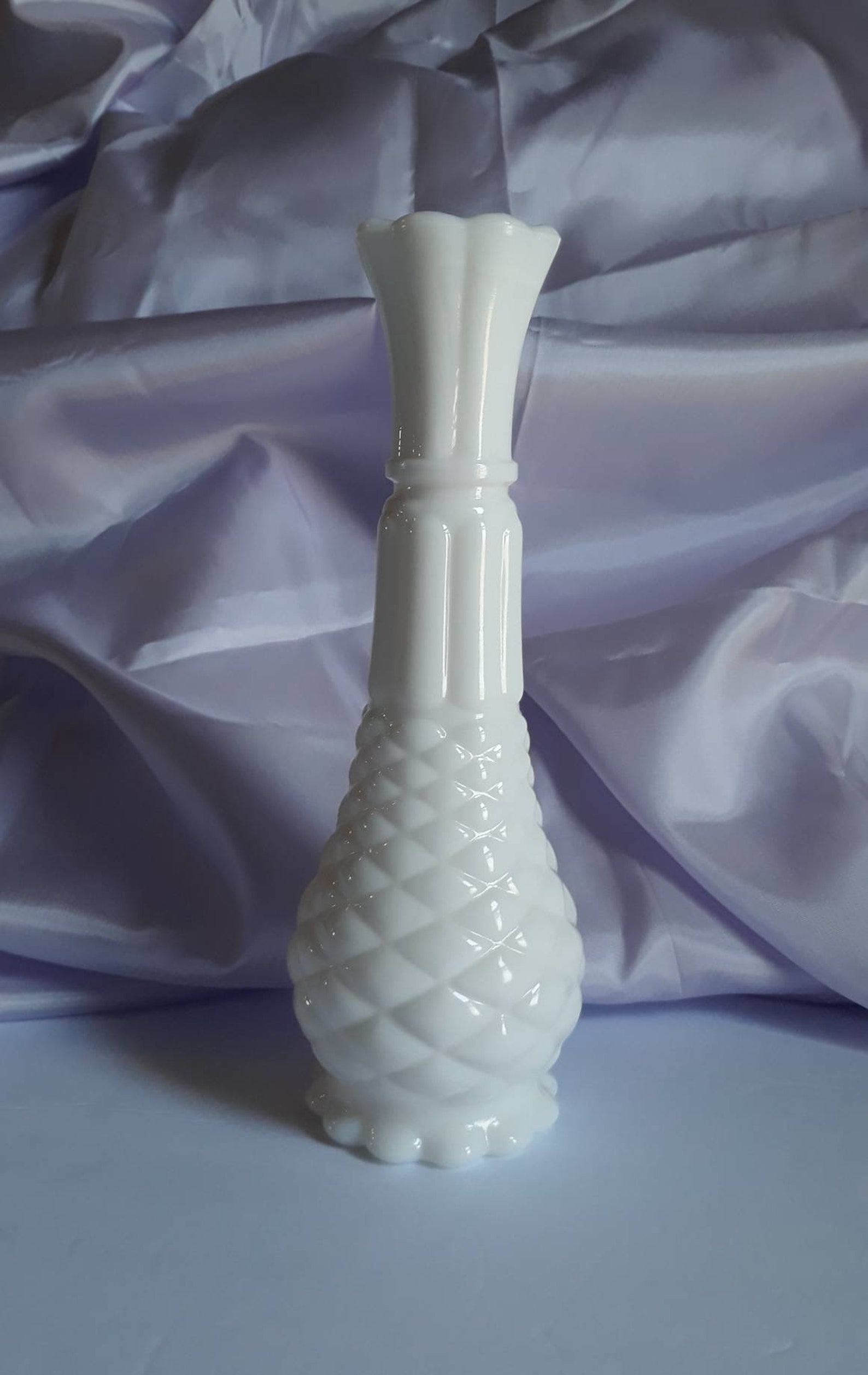 Charming Pineapple Milk Glass Vase is Perfect Vintage Etsy
