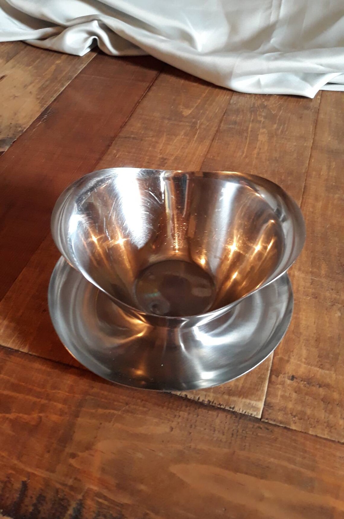 Danish Modern 18/8 Stainless Steel Gravy Bowl With Attached - Etsy