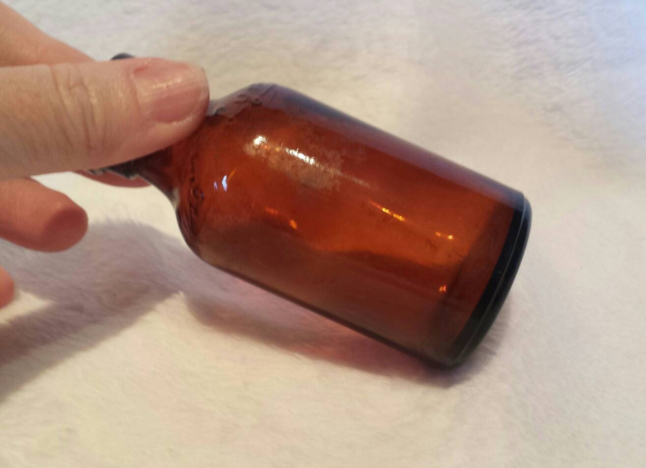 Vintage 1920s Lysol Bottle in Brown Glass Raised Lettering Etsy