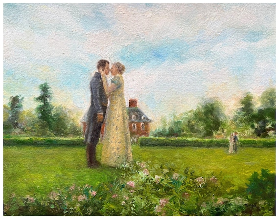 FINAL STOCK Emma and Mr Knightley Fine Art Print | Jane Austen literary art + gifts