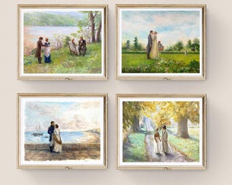 Jane Austen Art Print Collection: Pride and Prejudice, Emma, Persuasion