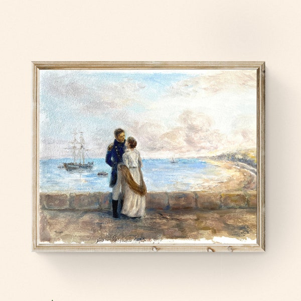 Persuasion Captain Wentworth and Anne Elliot Art Print