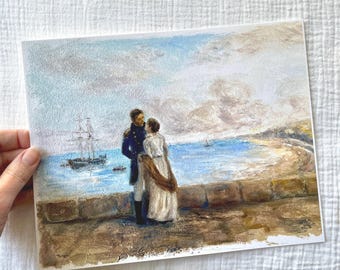 Persuasion: Captain Wentworth and Anne Elliot fine art print | Jane Austen literary gifts