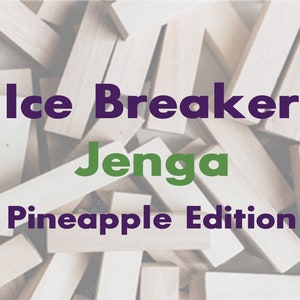 Icebreaker Jenga Block Game - Lifestyle Edition, Naughty Fun, Gift for Him, Gift for Her.  Adult Fun Game, Drinking Game, Pineapple