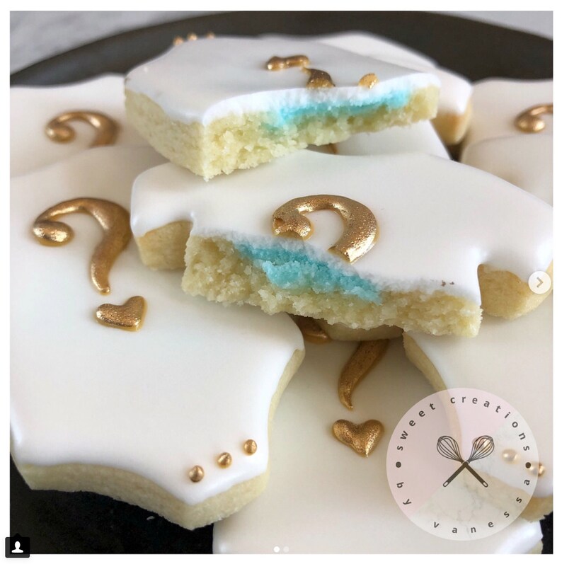 Gender Reveal Onesie Decorated Cookies One Dozen Etsy